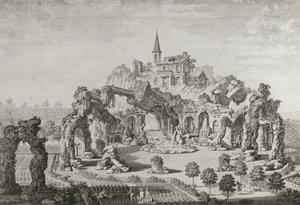  Der Grottenberg im Garten des Grafen Fries in VoslaunEnglish: The grotto mountain in the garden of Count Fries in Voslaun